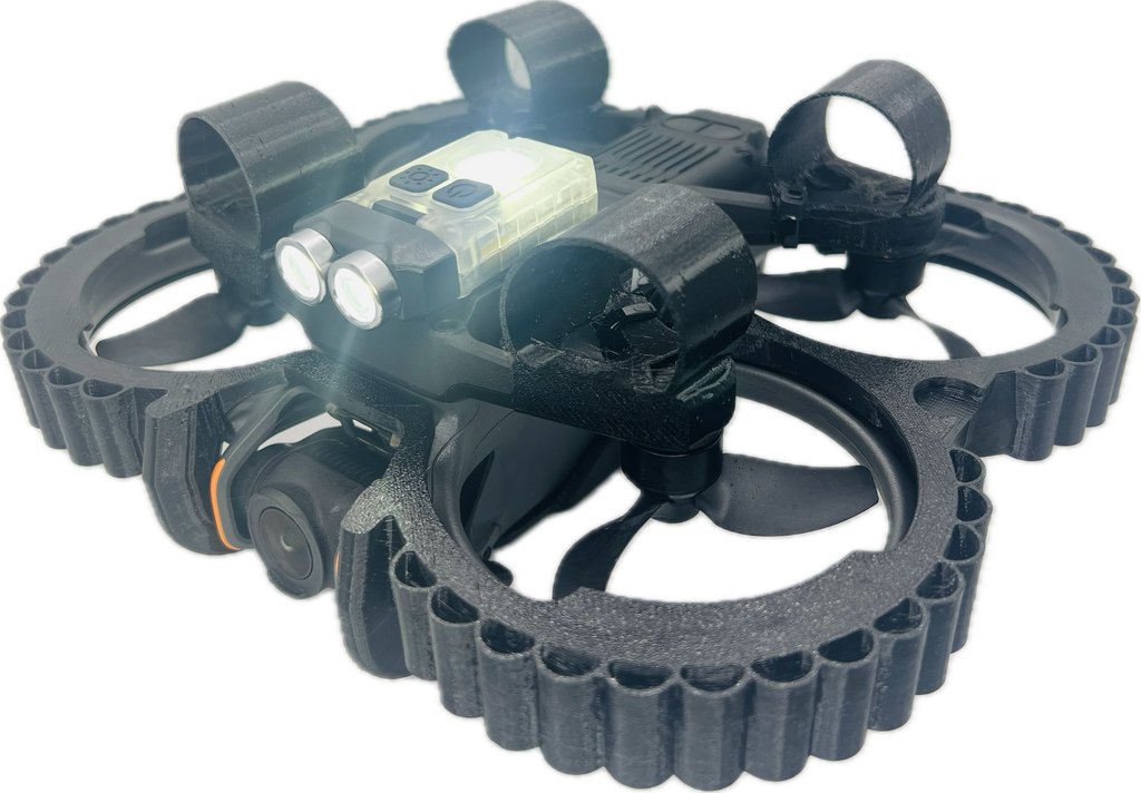 Avata 2 Full Cage Duct Guard Protection optional light kit